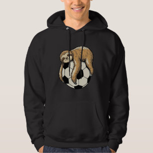 Retro Shirtontwerp met Luiaard en Voetbal Cute Die Hoodie