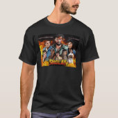 Retro Sholays Design Indian Action Films Digital T-shirt (Voorkant)
