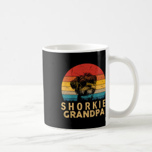 Retro Shorkie Opa Hondenliefhebbers Paw Papa Vader Koffiemok