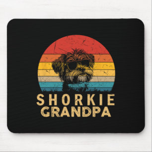 Retro Shorkie Opa Hondenliefhebbers Paw Papa Vader Muismat