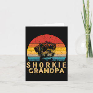 Retro Shorkie Opa Hondenliefhebbers Poot Vader Vad Kaart