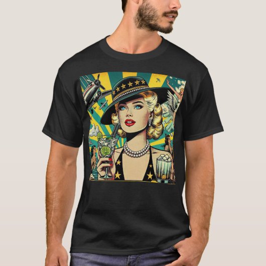 Retro Show Girl T-shirt (Voorkant)