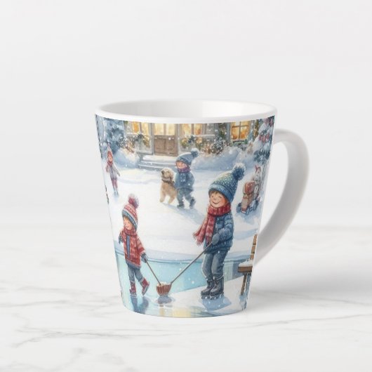 Retro Showman en de Kinder Christmas Latte Mok (Rechterhoek)