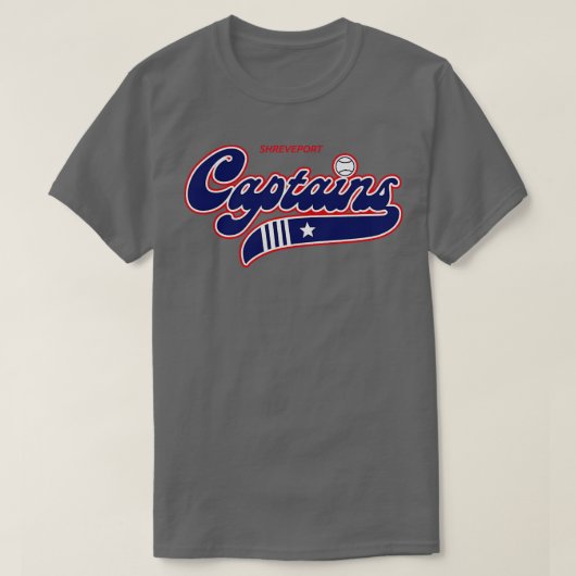 Retro Shreveport Captains Minor League Baseball TS T-shirt (Design voorkant)