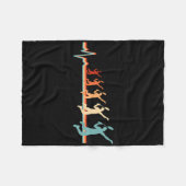  Retro Shuttle Badminton Fleece Deken (Voorkant (Horizontaal))