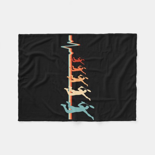  Retro Shuttle Badminton Fleece Deken (Voorkant (Horizontaal))