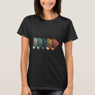 Retro Shuttle Badminton Player Coach Sport T-shirt