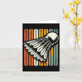 Retro Shuttle Badminton Player  Kaart (Gele Bloem)