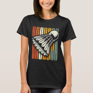 Retro Shuttle Badminton Speler T-shirt