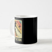 Retro  Shuttle Player Badminton Koffiemok (Voorkant links)