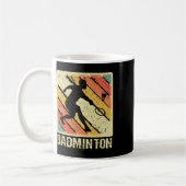 Retro  Shuttle Player Badminton Koffiemok (Links)