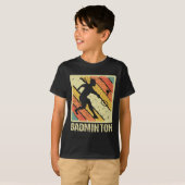 Retro Shuttle Player Badminton T-shirt (Voorkant volledig)