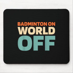 Retro Shuttle - Speler Vintage Badminton Op Wereld Muismat
