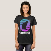 Retro Siamese Cat T-shirt (Voorkant volledig)