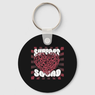 Retro Sickle Cell Streetstyle Support Squad Burgun Sleutelhanger
