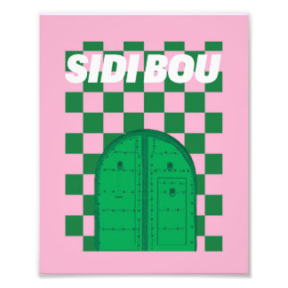 Retro Sidi Bou Said Foto Afdruk