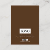 Retro sieraden oorbellen Ketting Display Kaart Visitekaartje (Achterkant)