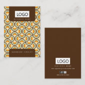 Retro sieraden oorbellen Ketting Display Kaart Visitekaartje (Voorkant / Achterkant)