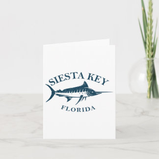 Retro Siesta Key Florida Vintage Vissend varen Kaart