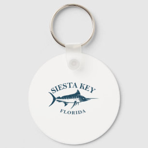 Retro Siesta Key Florida Vintage Vissend varen Sleutelhanger