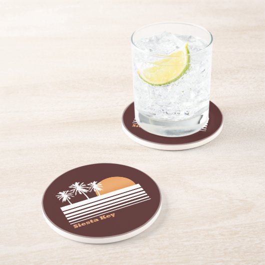 Retro Siesta Key Onderzetters (Zijkant)