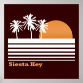 Retro Siesta Key Poster (Voorkant)