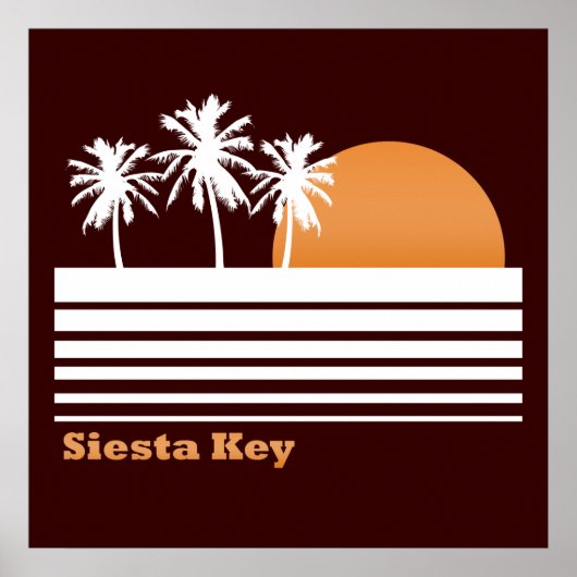 Retro Siesta Key Poster (Voorkant)