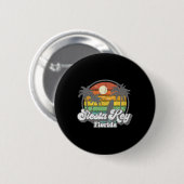 Retro Siesta Key Strand Florida Surfen Retro 70s Ronde Button 5,7 Cm (Voorkant /achterkant)
