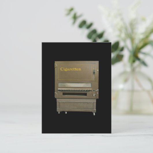 Retro sigaret Automat Briefkaart (Staand voorkant)