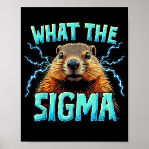 Retro Sigma Meme Groundhog Day Grappige Groundhog Poster