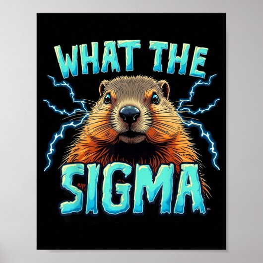Retro Sigma Meme Groundhog Day Grappige Groundhog Poster (Voorkant)