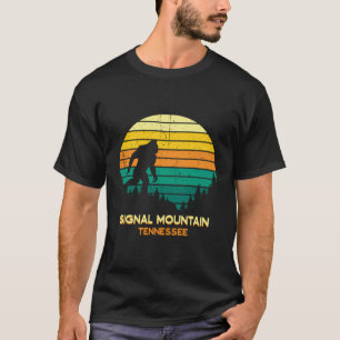 Retro Signal Mountain Tennessee Grote Voet Souveni T-shirt