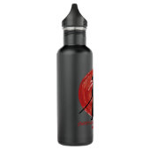 Retro Silhouette Samurai - Samurai Mind Quote Waterfles (Links)