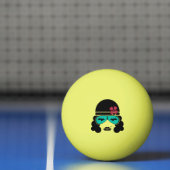 Retro  Silhouette Table Tennis Ball (Net)