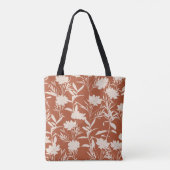 Retro silhouette-weidebloemen naadloos patroon i tote bag (Achterkant)