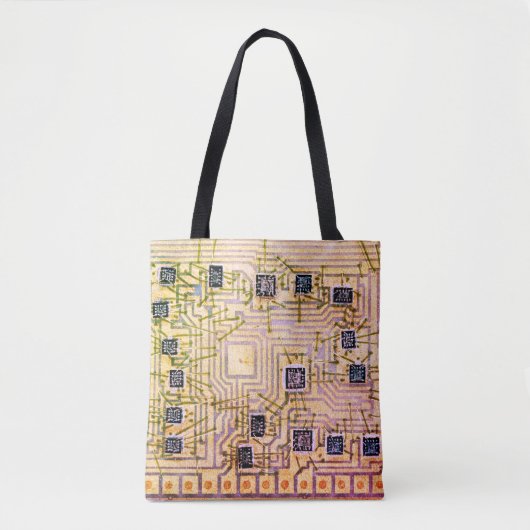 Retro siliciumchip tote bag (Voorkant)