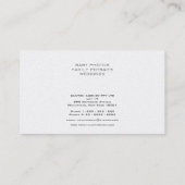 Retro Silver Camera Fotograaf Visitekaartjes (Achterkant)