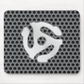 Retro Silver Chrome als 45-afstandsbediening Muismat (Voorkant)