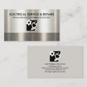 Retro Silver Electronic Circuit Layers Electricia Visitekaartje (Voorkant / Achterkant)