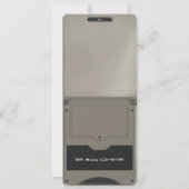 Retro Silver Handheld Gaming Birthday Invitation Kaart (Achterkant)