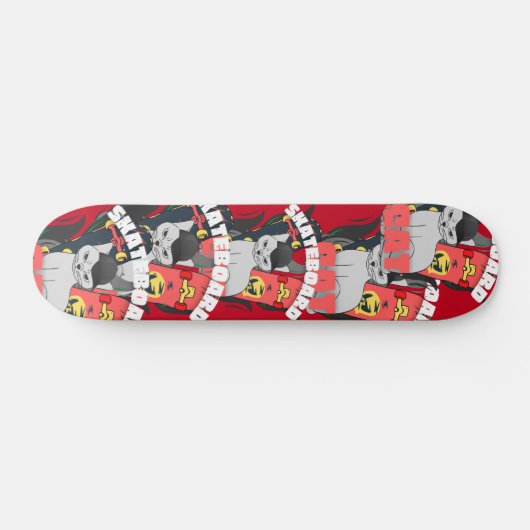 retro simpele skateboardkat persoonlijk skateboard (Horizontaal)
