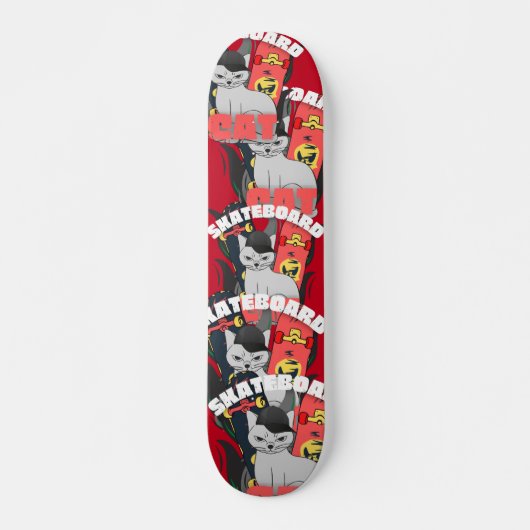  retro simpele skateboardkat persoonlijk skateboard (Voorkant)