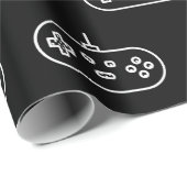 Retro Simple Elegant Black White Console Cadeaupapier (Rol Hoek)