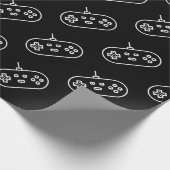 Retro Simple Elegant Black White Console Wrapping Cadeaupapier (Hoek)