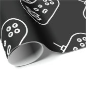 Retro Simple Elegant Black White Console Wrapping Cadeaupapier (Rol Hoek)