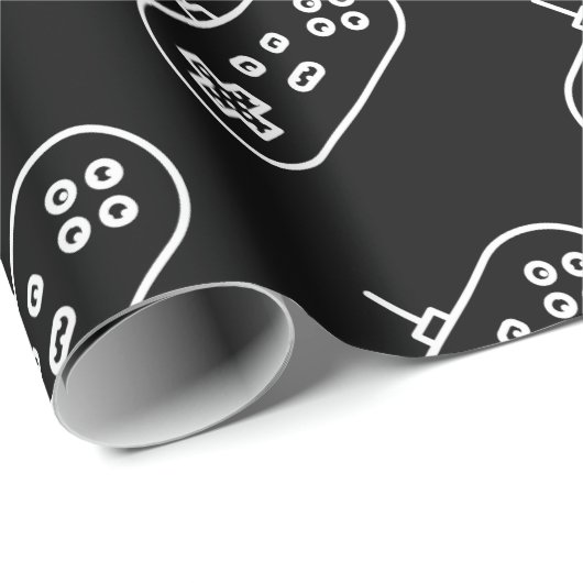 Retro Simple Elegant Black White Console Wrapping Cadeaupapier (Rol Hoek)