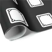 Retro Simple Elegant Black White Shaptern Cadeaupapier (Rol Hoek)