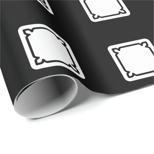 Retro Simple Elegant Black White Shaptern Cadeaupapier (Rol Hoek)