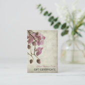  Retro Simple Floral Cadeat Certificate Kortingskaartje (Staand voorkant)