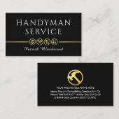 Retro Simple Handyman Tools Line Visitekaartje (Voorkant / Achterkant)